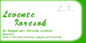 levente korcsok business card